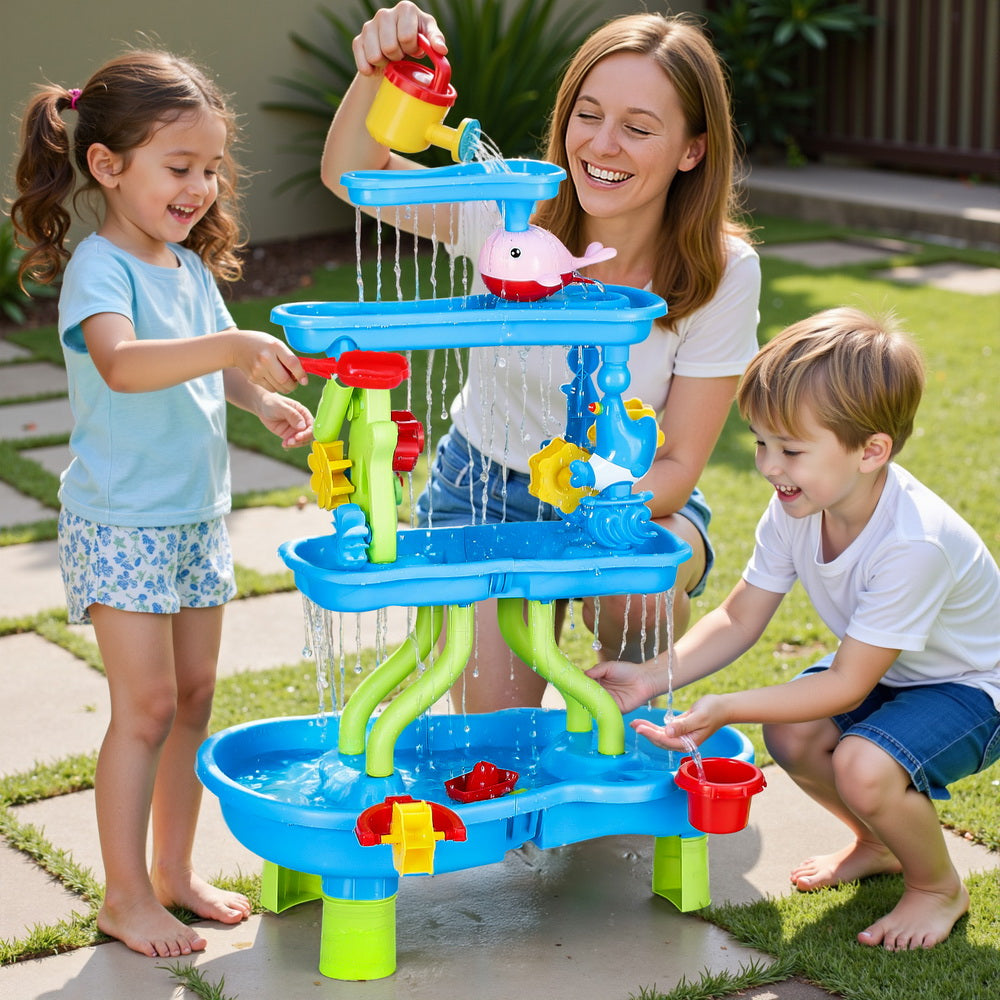 - Sand and Water Table – 4-Tier Waterfall Play Set Keezi Baby & Kids > Baby & Kid's Toys > Building Toys