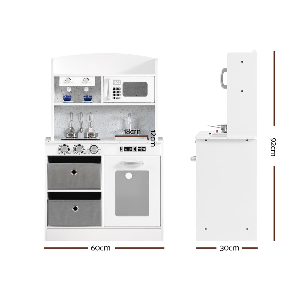 - Keezi Wooden Play Kitchen with Coffee Machine - Black &amp; White Keezi Baby &amp; Kids > Baby &amp; Kid's Toys > Pretend Play