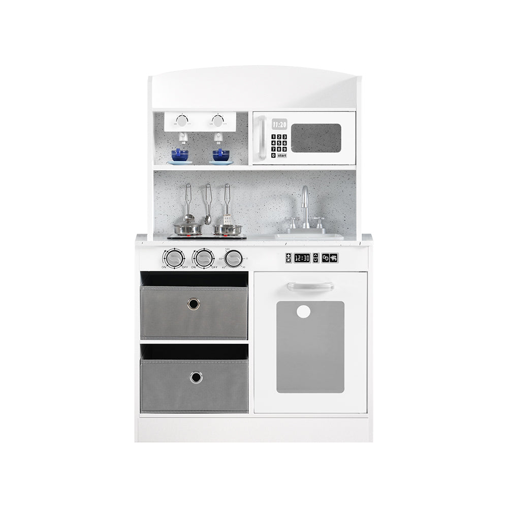 - Keezi Wooden Play Kitchen with Coffee Machine - Black &amp; White Keezi Baby &amp; Kids > Baby &amp; Kid's Toys > Pretend Play