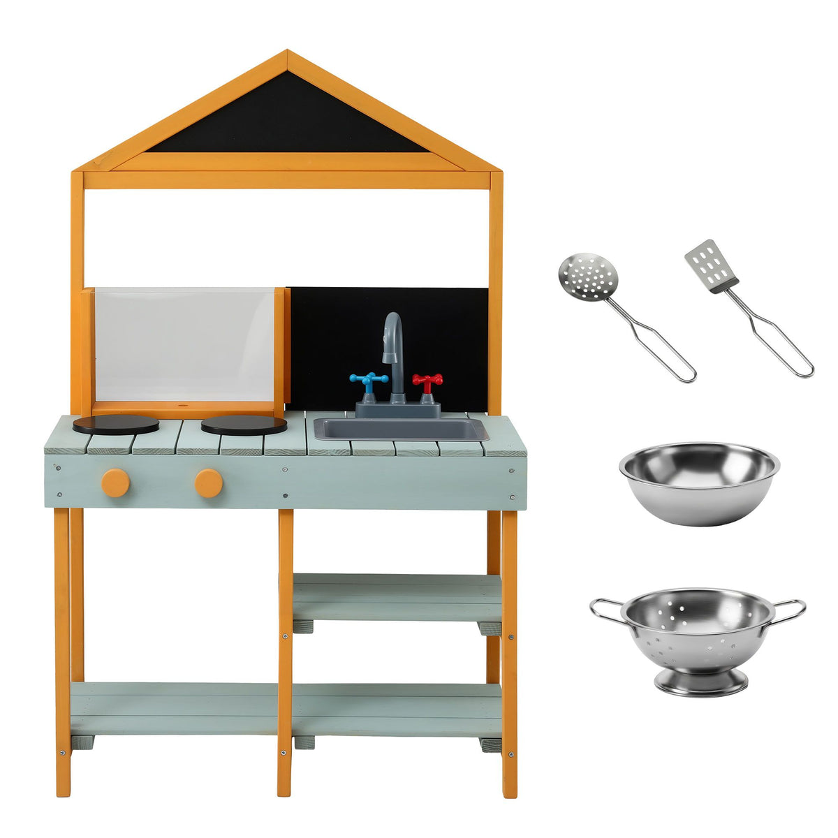 - Keezi Kids Mud Kitchen Play Kitchen Toy Kitchen Set with Blackboard 110cm Baby Stork Baby &amp; Kids > Baby &amp; Kid's Toys > Pretend Play
