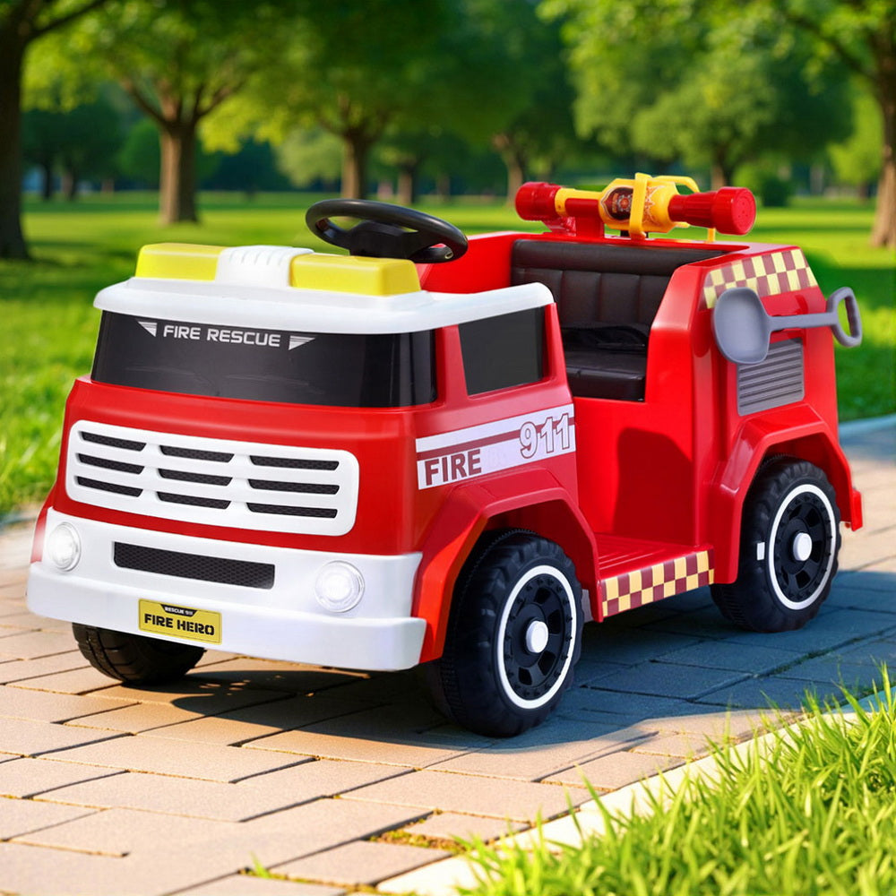 - Kids Ride On Fire Engine Truck – Electric Ride-On Car with Water Gun, Music & Remote Control Baby Stork Baby & Kids > Ride On Cars, Go-karts & Bikes > Ride On Cars