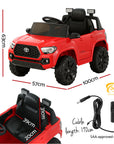 - Toyota Tacoma Licensed 12V Kids Electric Ride-On Car – Red Off-Road Cruiser with Remote Control, MP3, FM Radio & Lights Toyota Baby & Kids > Ride On Cars, Go-karts & Bikes > Ride On Cars