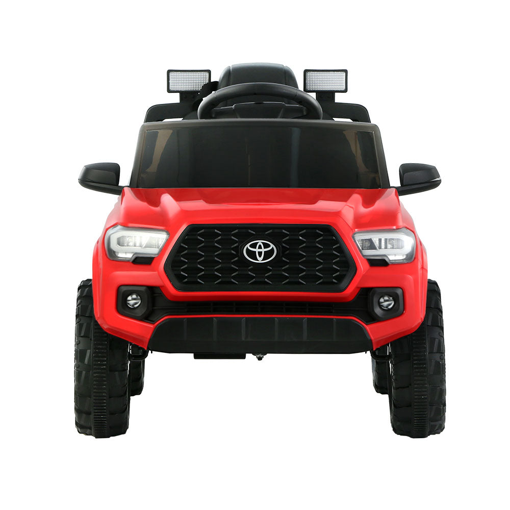 Toyota Tacoma Licensed 12V Kids Electric Ride-On Car – Red Off-Road Cruiser with Remote Control, MP3, FM Radio &amp; Lights