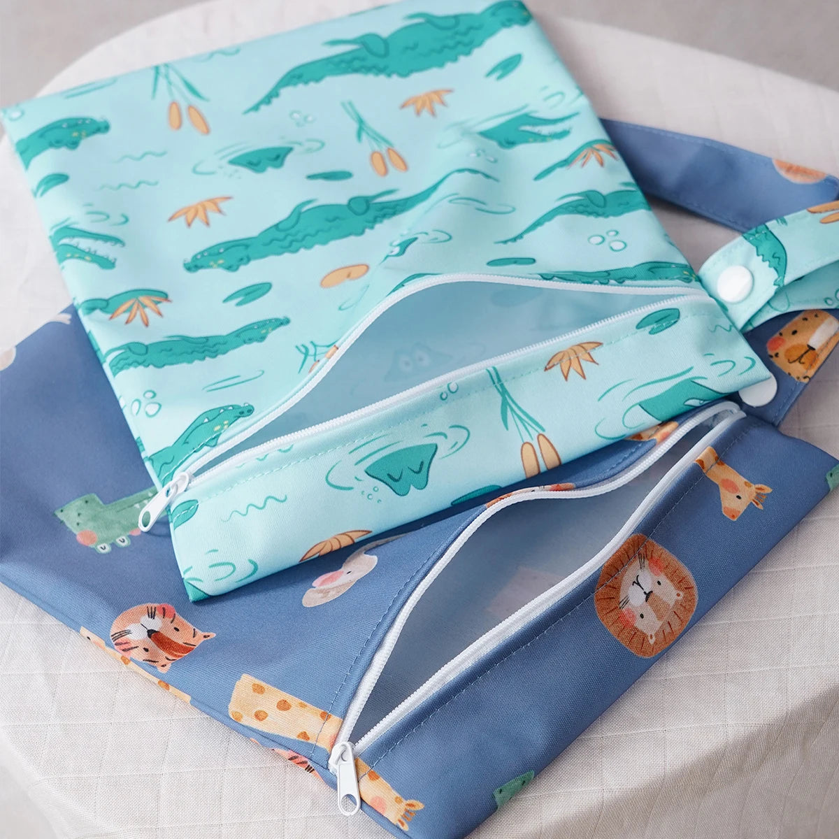 - 2pcs Waterproof Mini Storage Bag | Wet Dry Diaper Pouch | 18x25cm Baby Stork