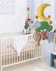 - Baby Nursery Mobile - Soft Felt Jungle Safari Zoo Animals Baby Stork Baby Mobile