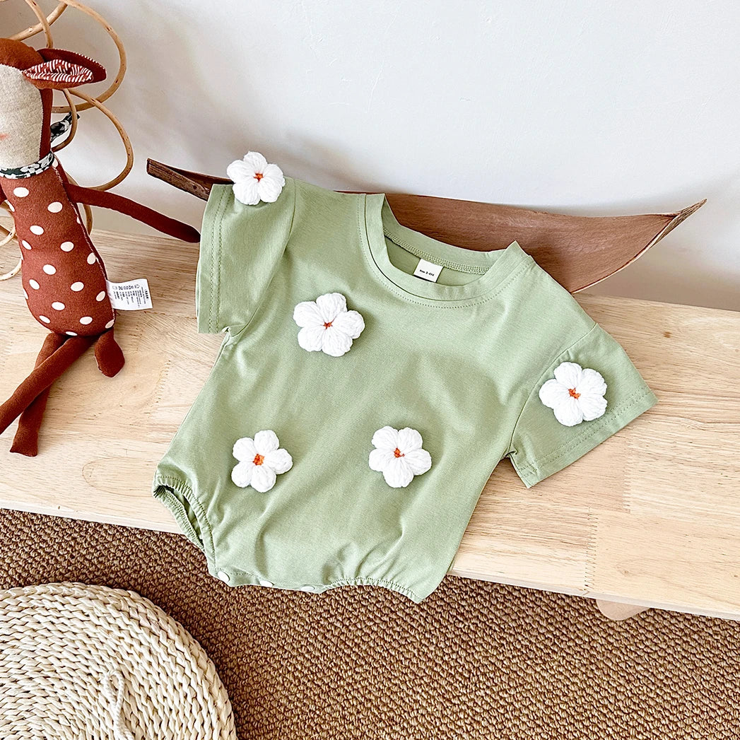 Heart, Cloud &amp; Flower Baby Bodysuit