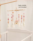 - Wooden Cot Arm – Classic Round Design Baby Stork Baby Mobile