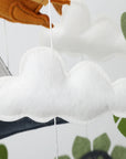 - Handmade Dinosaur Baby Mobile with Mountains & Leaves – Soft Felt Cot Mobile Baby Stork Baby Mobile