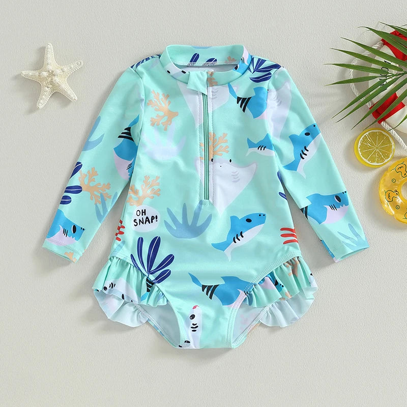 - Ocean Adventure Long Sleeve Swimsuit Baby Stork
