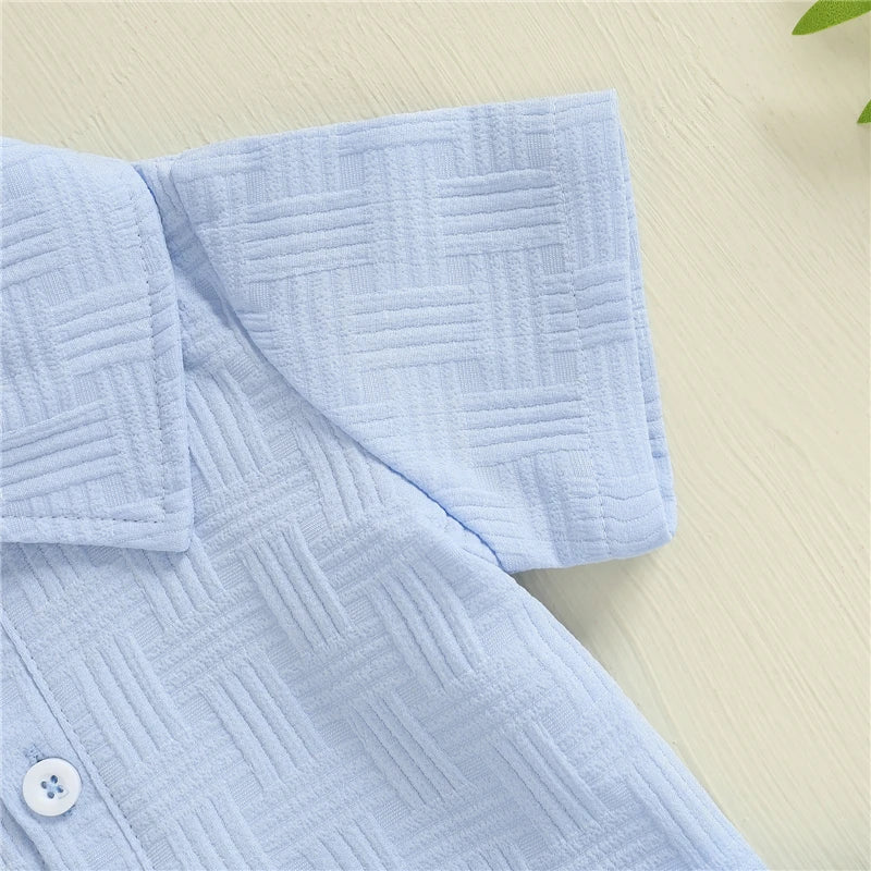 - Sky Jacquard Polo Set for Toddler Baby Stork