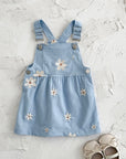 - Blue Daisy Overall Dress Baby Stork