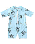 4-5 Years - Tropical Palm Zip Swimsuit Baby Stork