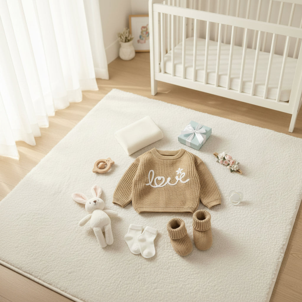 Beige - Love Knit Baby & Toddler Sweater Baby Stork