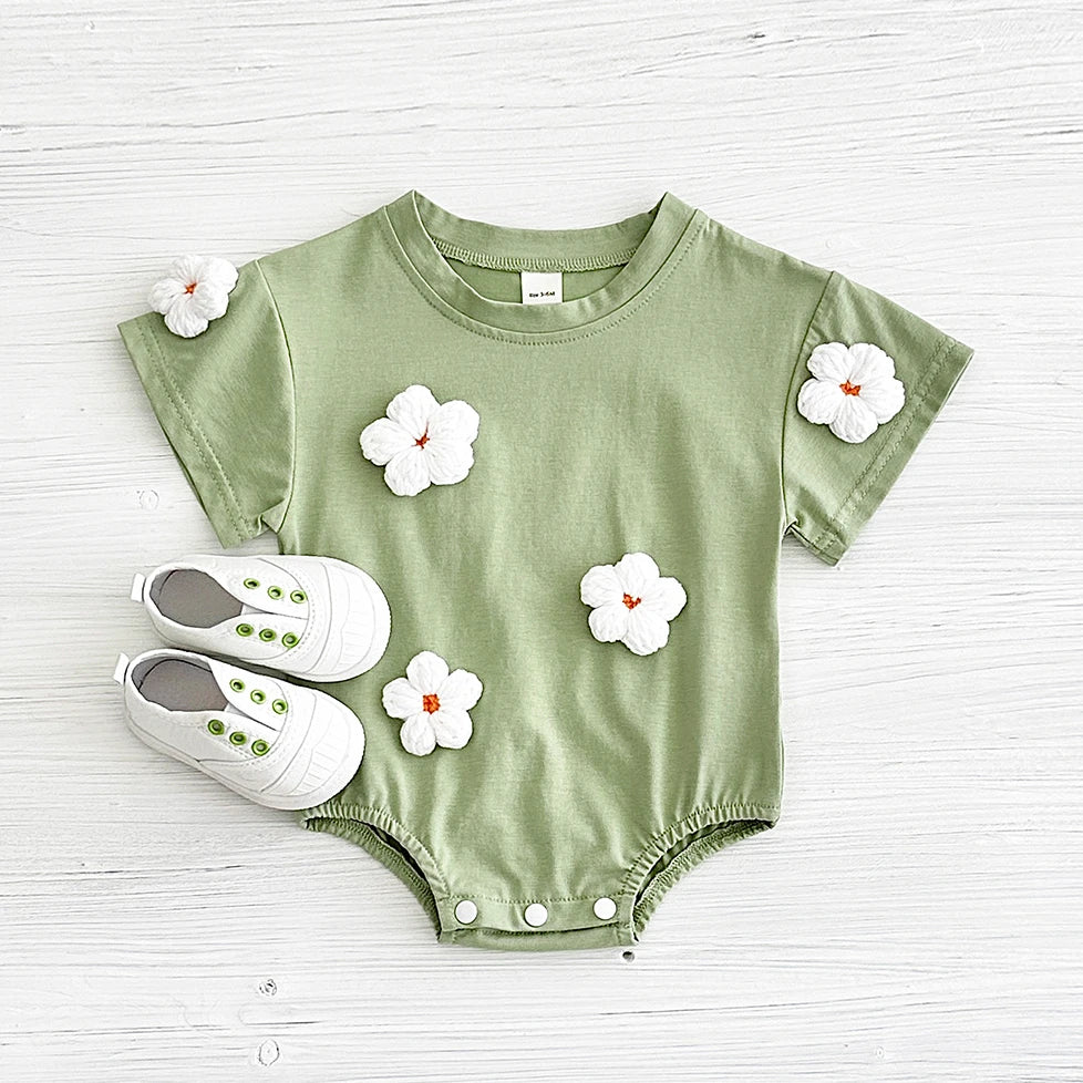 Heart, Cloud &amp; Flower Baby Bodysuit