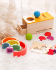 - Montessori Baby Box 5-in-1 Wooden Toy Set | Sensory & Fine Motor Educational Toys for Babies 6+ Months Baby Stork Gifting