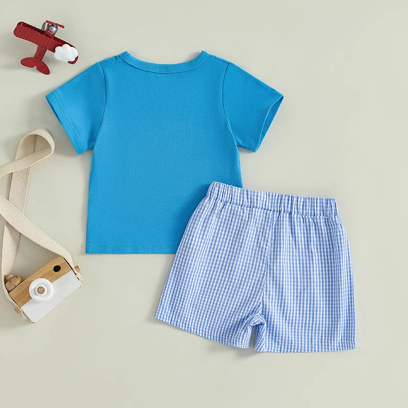 - Airplane Adventure 2-Piece Baby Set – T-Shirt & Shorts Baby Stork