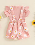 - Daisy Delight Suspender Shorts Set Baby Stork