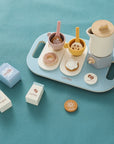 - Baby Wooden Coffee & Afternoon Tea Set Toy | 18pcs Set Baby Stork Baby Toys & Activity Equipment