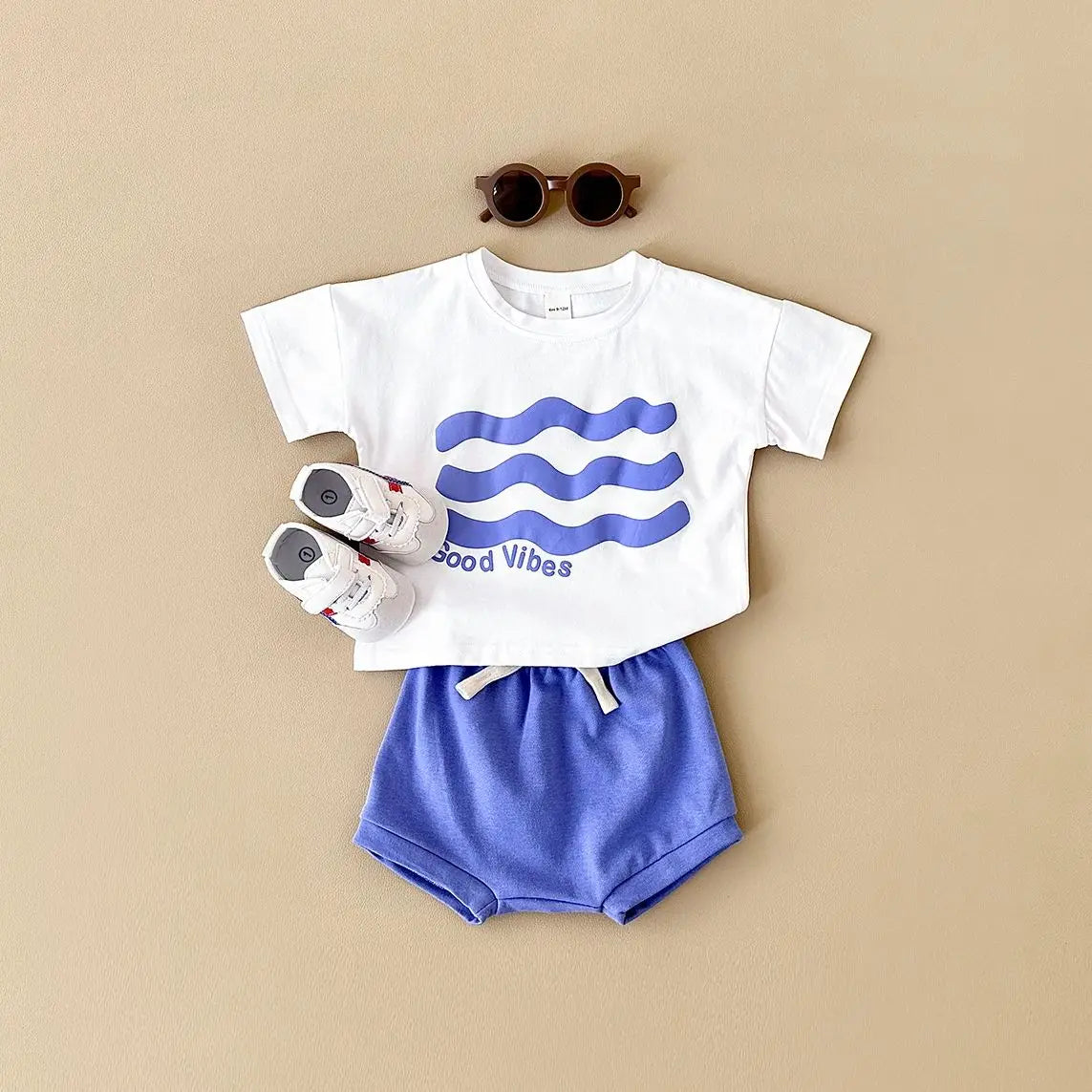 - Good Vibes 2 Piece Set – Cotton Tee & Shorts Baby Stork
