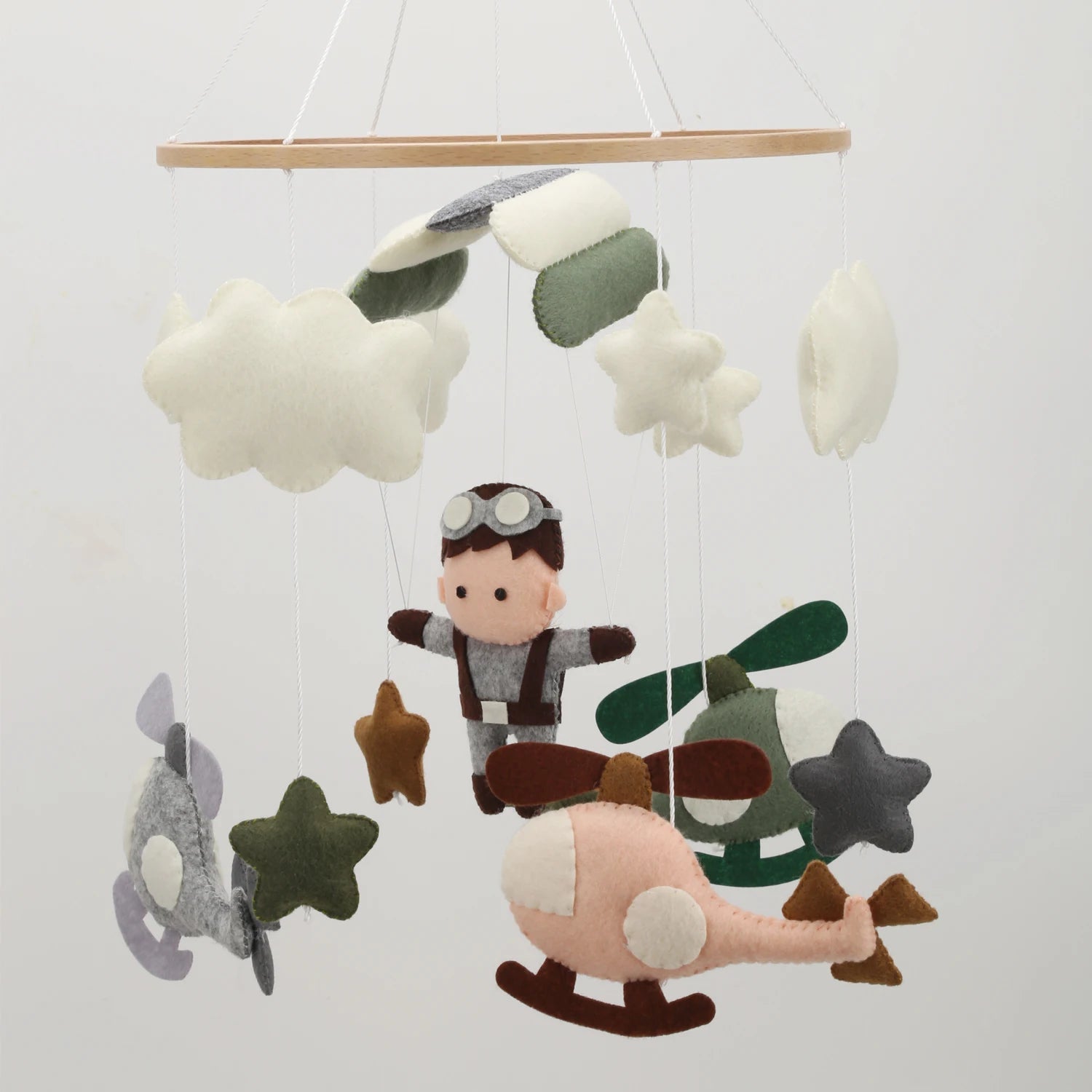 Aviator Baby Mobile | Pilot, Airplane &amp; Helicopter Nursery Mobile