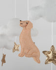 - Golden Retriever Felt Cot Mobile - Tan & Cream AE