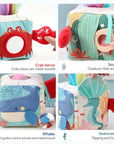 - Under the Sea Sensory Tissue Box Toy with Wooden Teether | Montessori Baby Activity Cube Baby Stork