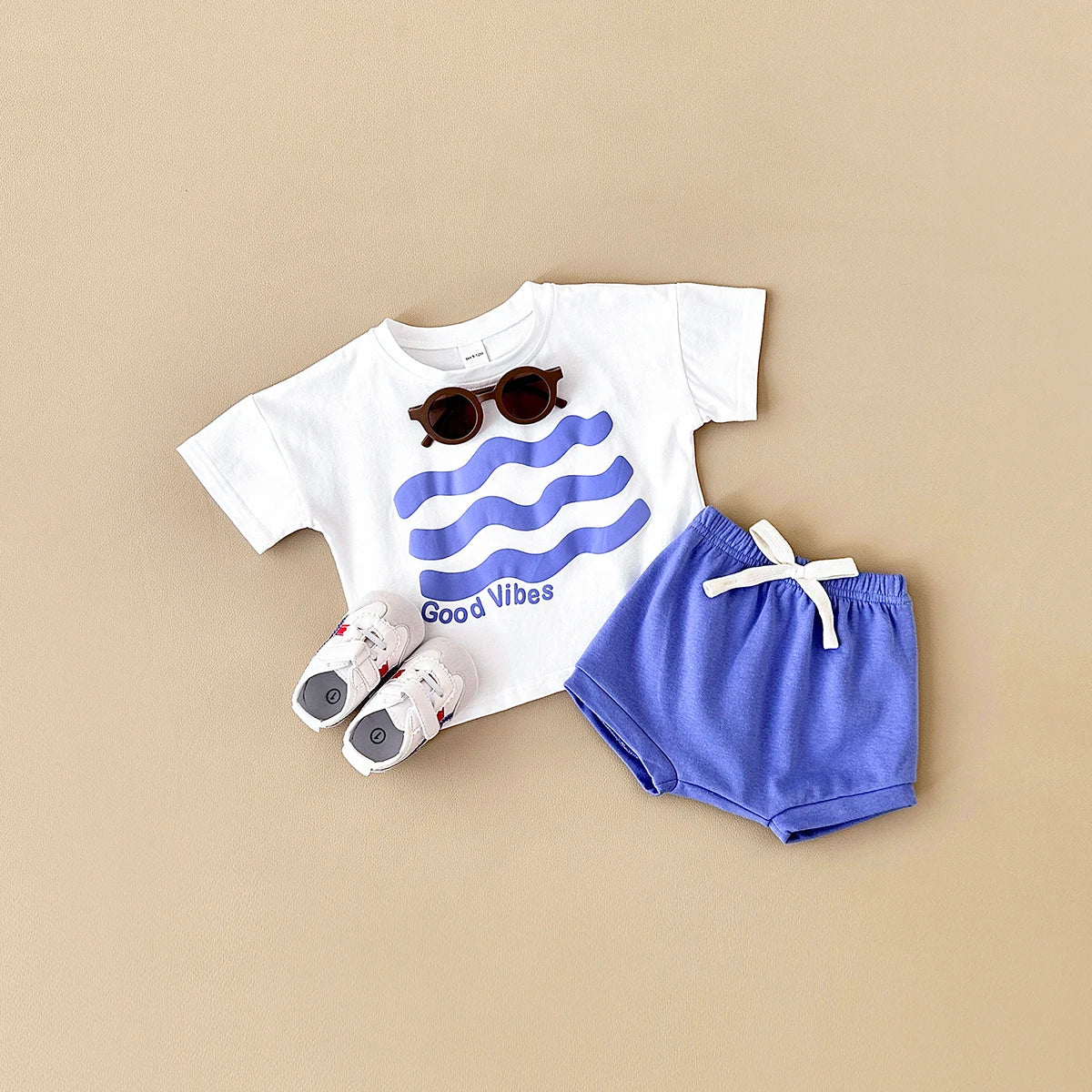 - Good Vibes 2 Piece Set – Cotton Tee & Shorts Baby Stork
