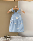 - Blue Daisy Overall Dress Baby Stork