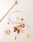 - Handmade Baby Elephant Crib Mobile | Soft Felt & Natural Wood | Nursery Decor Baby Stork Baby Mobile