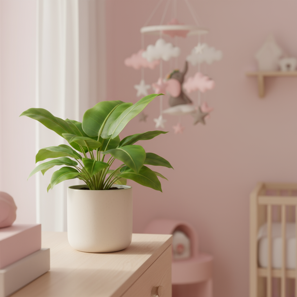 - Pink Elephant Cloud Baby Mobile – Whimsical Nursery Décor Baby Stork