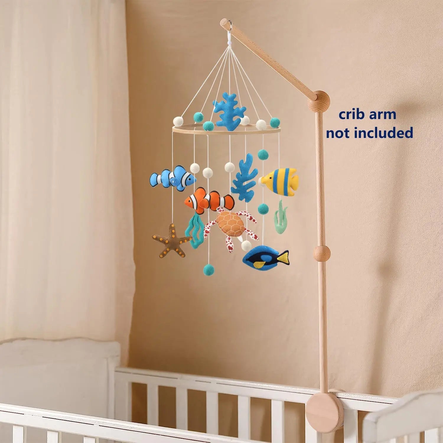 - Under the Sea Baby Mobile – Ocean Theme Felt Crib Mobile Baby Stork
