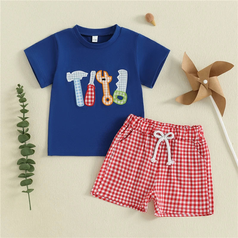 4T - Little Builder Tool Shorts Set Baby Stork