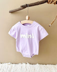 - Mini Textured Baby Romper – Soft Cotton Blend Bodysuit Baby Stork