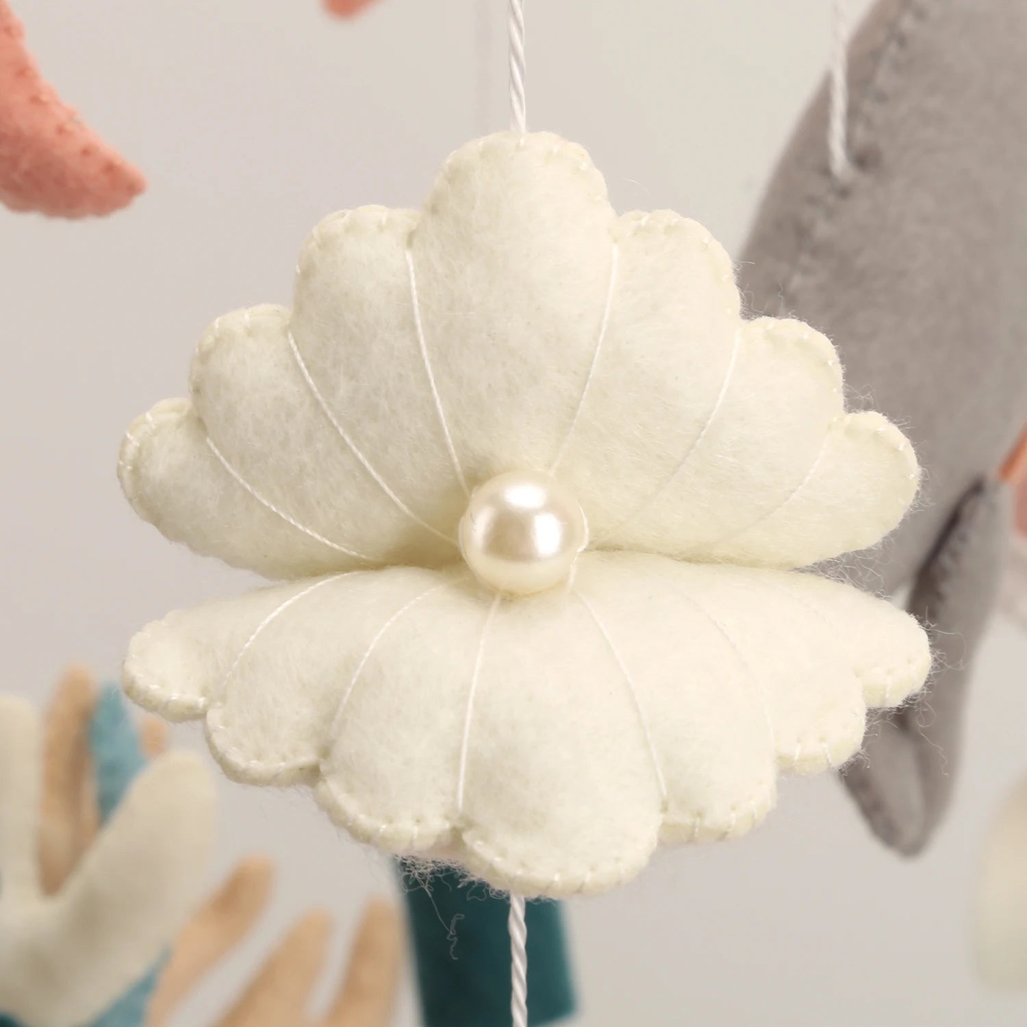 - Rainbow Ocean Baby Mobile – Handmade Felt Cot Mobile with Whale, Jellyfish & Starfish Baby Stork