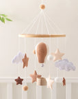 - Skyward Dreams Hot Air Balloon Mobile - Tan Baby Stork Baby Mobile