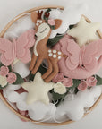 - Woodland Deer & Butterfly Nursery Mobile | Baby Shower Gift Baby Stork Baby Mobile
