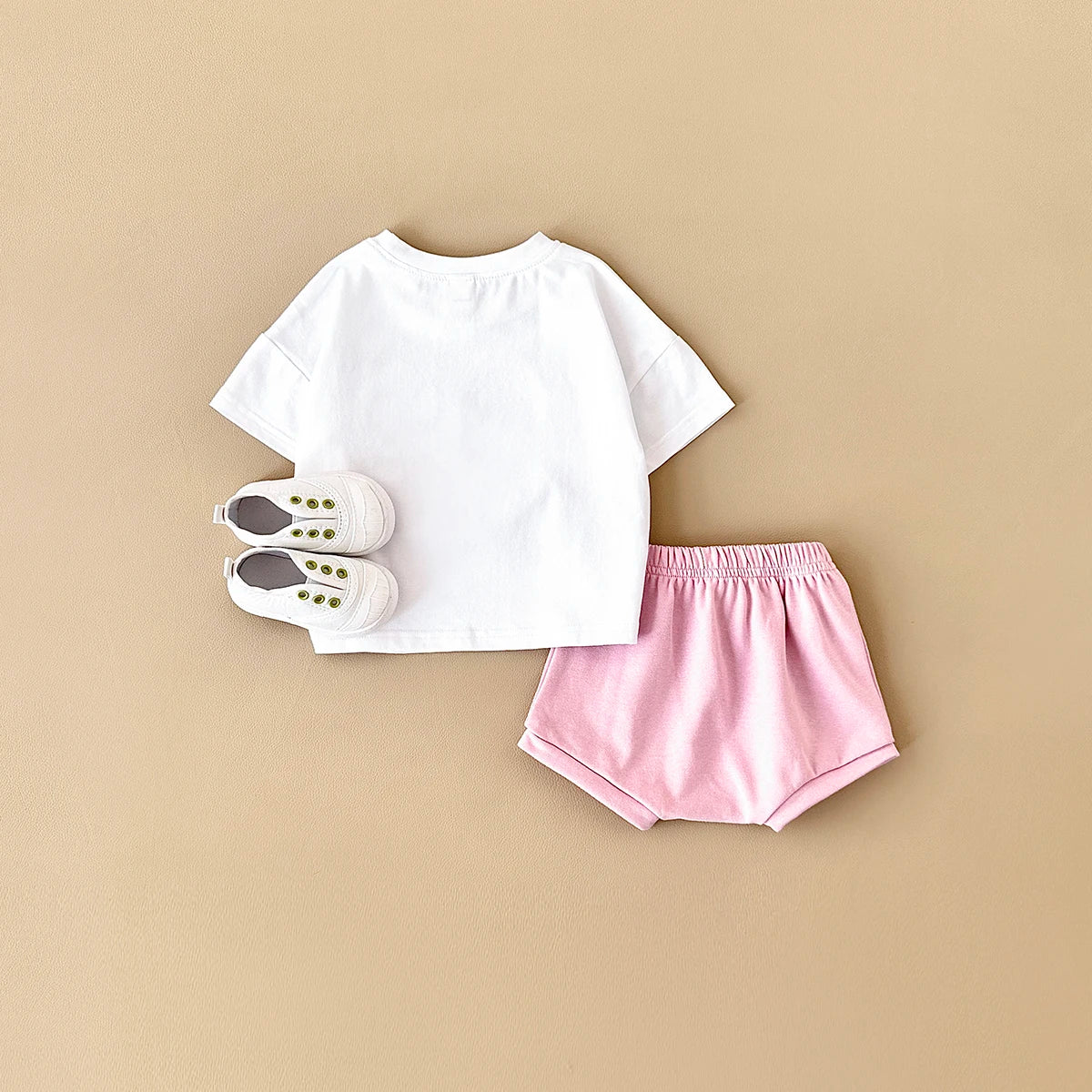- Good Vibes Flower 2 Piece Set – Cotton Tee &amp; Shorts Baby Stork