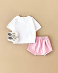 - Good Vibes Flower 2 Piece Set – Cotton Tee & Shorts Baby Stork