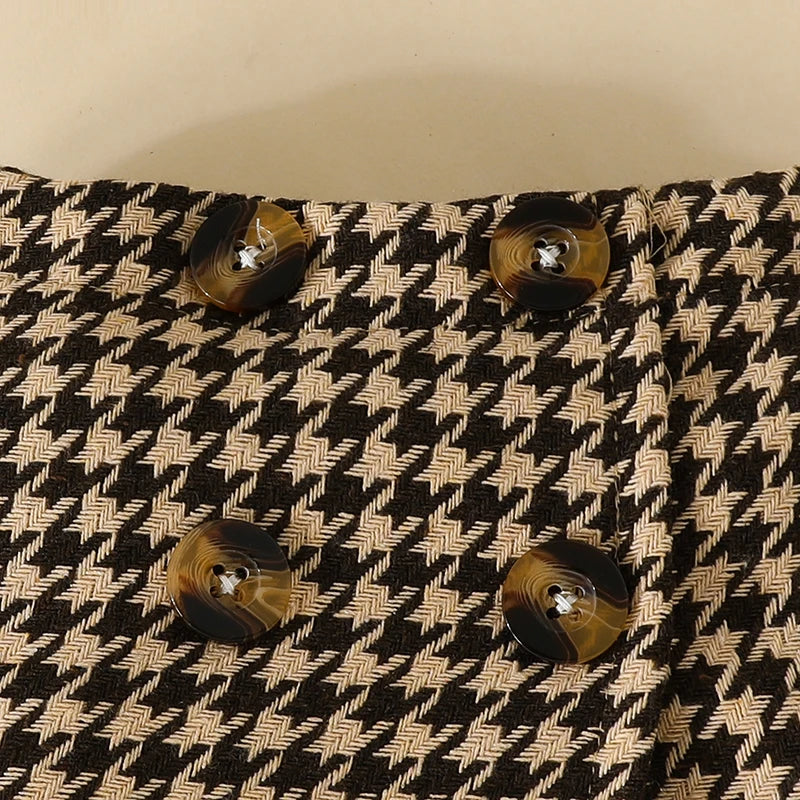 - Houndstooth Baby & Toddler Skirt Outfit with Beret Baby Stork