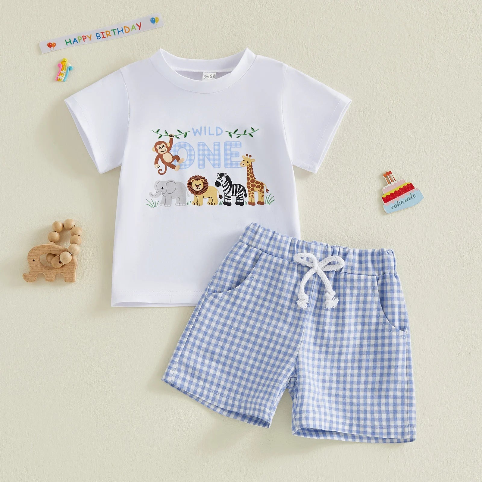 - Wild One Birthday Clothing Set Baby Stork