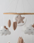 - Elephant Baby Mobile | Neutral Nursery Mobile with Clouds, Moon & Stars Baby Stork