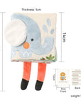 - Soft Sensory Baby Cloth Book with 3D Animals, Mirror & Textures – Montessori Early Learning Toy Baby Stork