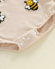 - Little Bee Embroidered Romper Baby Stork