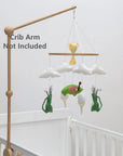 - Golf & Clouds Felt Cot Mobile - Green & White AE