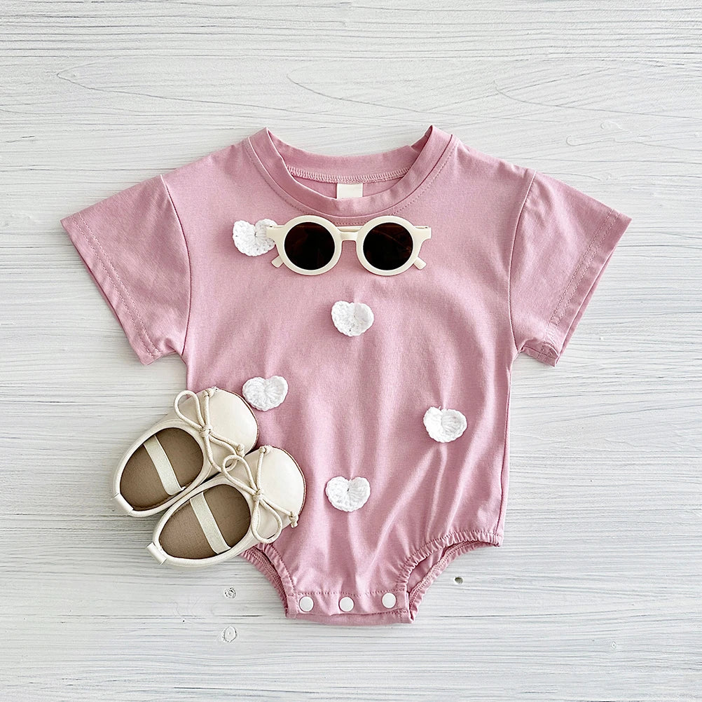 Heart, Cloud &amp; Flower Baby Bodysuit