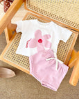 - Good Vibes Flower 2 Piece Set – Cotton Tee & Shorts Baby Stork