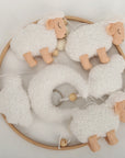- Bouclé Sheep Baby Mobile | Neutral Nursery Mobile with Sheep, Moon & Clouds Baby Stork