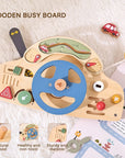 - Montessori Wooden Steering Wheel Toy - Car Console Busy Board for Toddlers | Sensory Early Education Gift Baby Stork Baby Toys & Activity Equipment