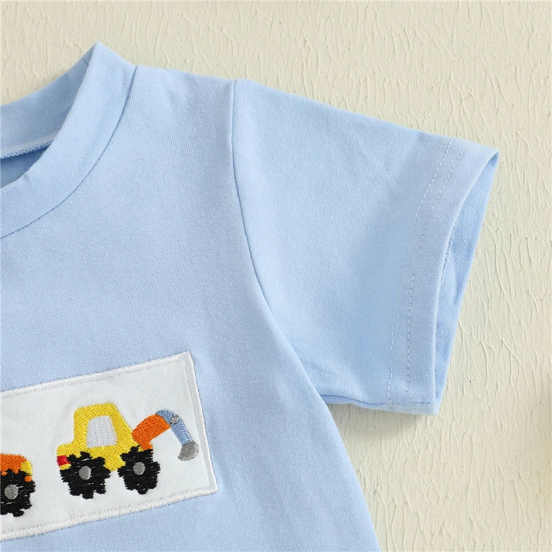 - Construction Vehicle Shorts Set Baby Stork