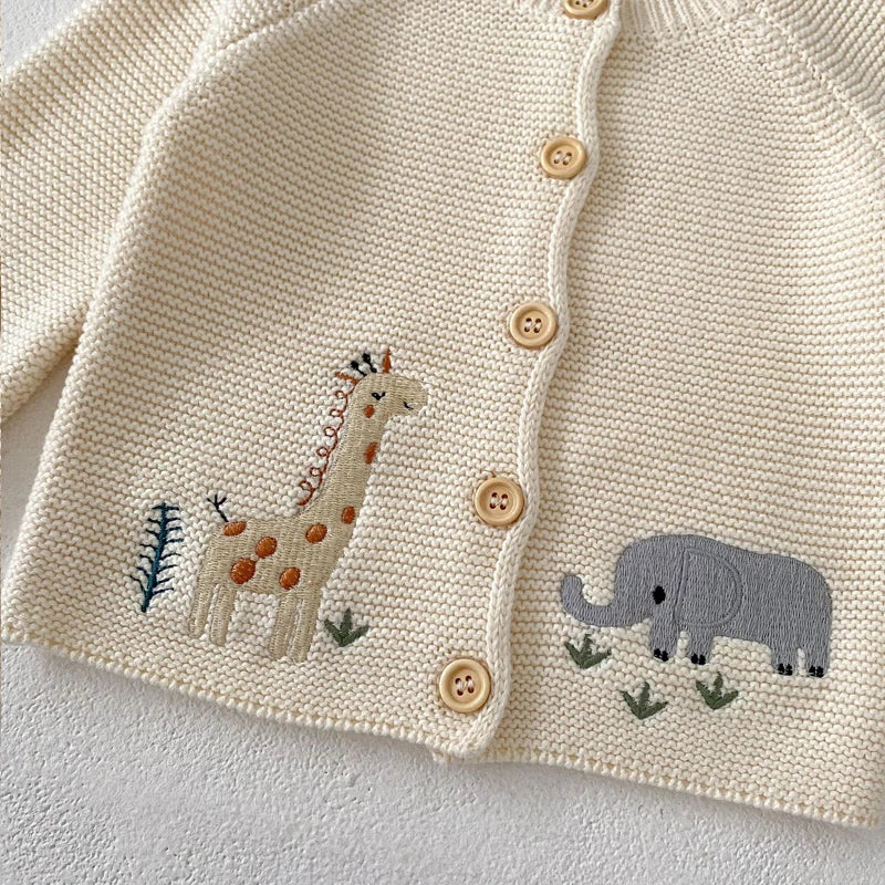 - Safari Friends Knit Cardigan Baby Stork